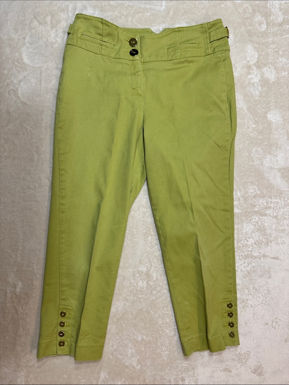 Women’s Olive Green Ankle Trousers